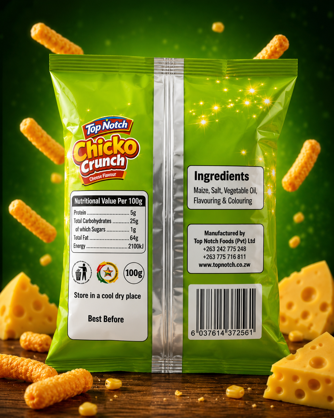Chicko Crunch — Cheese back